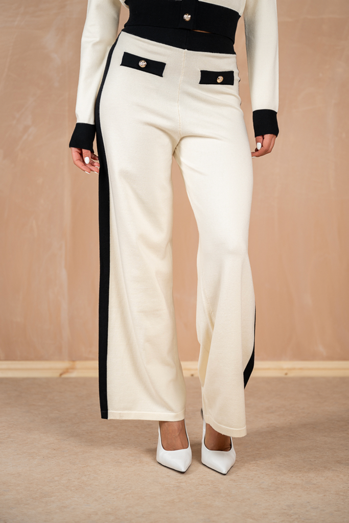 Royal Contrast Trouser - Stone
