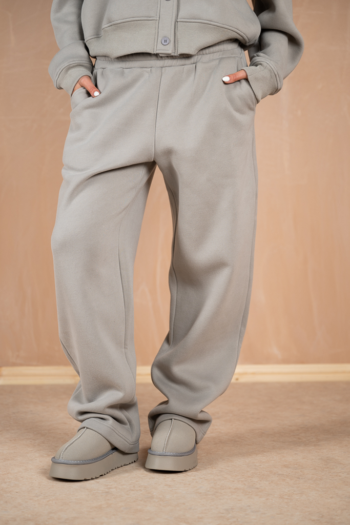 Relaxed Jersey Straight Leg Jogger - Grey